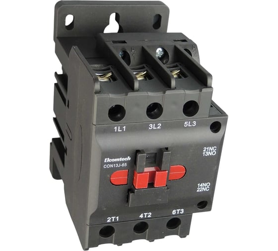 Контактор накладной ELCOMTECH CON13J-65-3011-220AC 65A 1NO 1NC 220VAC УТ-00033975