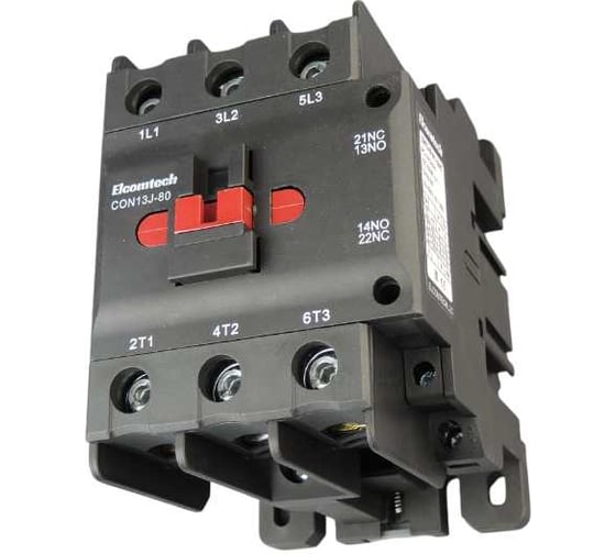 Контактор накладной ELCOMTECH CON13J-80-3011-220AC 80A 1NO 1NC 220VAC УТ-00033976 1
