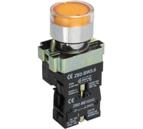 Кнопка управления IEK LAY5-BW3561 с подсветкой желтый 1NO BBT50-BW-K05