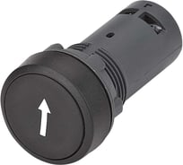 Кнопка моноблочная Systeme Electric SB7 22мм черная с возвратом, с маркировкой стрелка вниз, пластик, 1НО, IP65 SB7NA21343