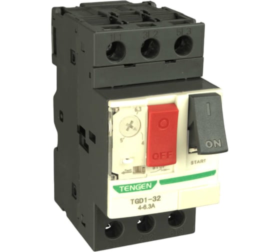 Автомат модульный Tengen TGD1-32-4-6,3A автомат защиты двигателя 4-6,3A 2х модуль УТ-00027040 1