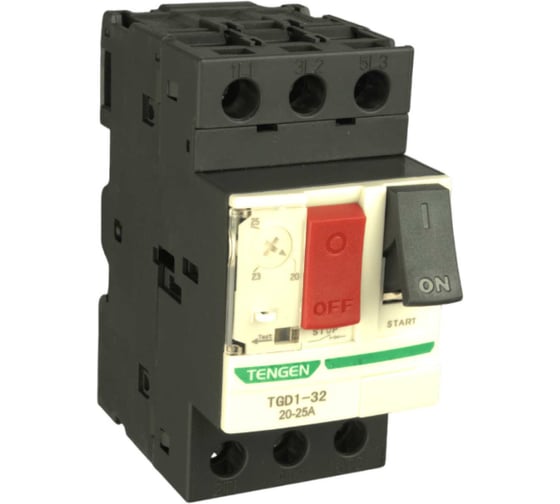 Автомат модульный Tengen TGD1-32-20-25A автомат защиты двигателя 20-25A 2х модуль УТ-00027038 1