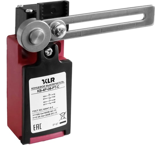 Выключатель концевой/путевой KLR KB-4P-08-PT-C 2NO/2NC Snap action/10A/600VAC/Ввод М20 8800351