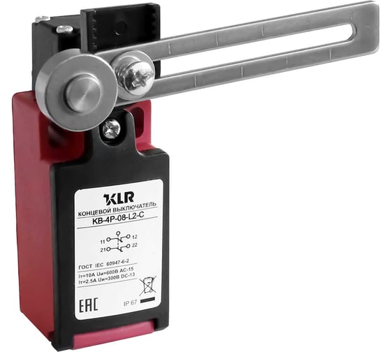 Выключатель концевой KLR KB-4P-08-L2-C 2NC slow action/10A/600VAC/M20 8800344