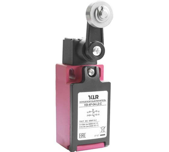 Выключатель концевой KLR KB-4P-04-L2-C 2NC Slow Action/10A/600VAC/Ввод М20 8800339
