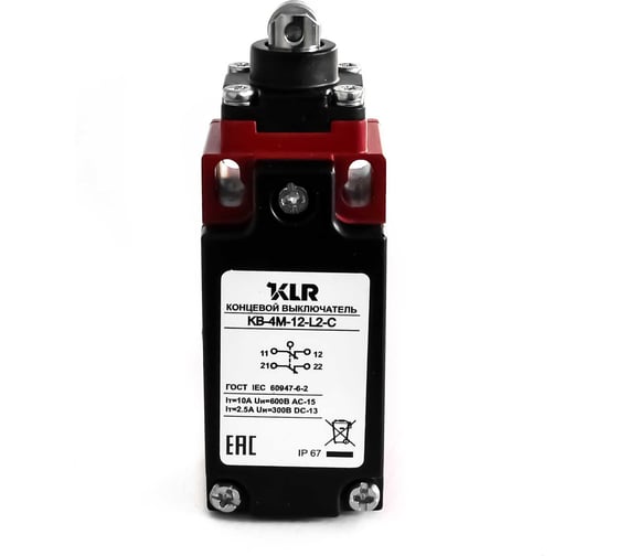 Выключатель концевой KLR KB-4M-12-L2-C 2NC Slow Action/10A/600VAC 8800297