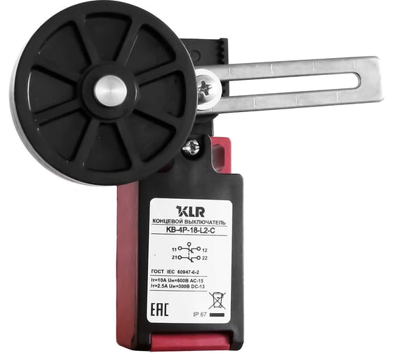 Выключатель концевой KLR KB-4P-18-L2-C 2NC Slow Action/10A/600VAC/Ввод М20 8800366