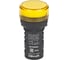 Лампа коммутационная Dekraft ADDS D22 LED желтая 220В AC/DC ЛK-22 IP55 25154DEK 1