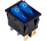 Выключатель клавишный SMARTBUY двойной 250V 16А (6с) ON-OFF синий с подсветкой SBE-16-S33bl 1