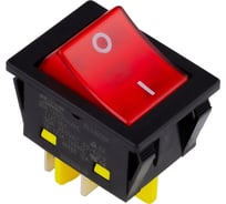 Выключатель клавишный SMARTBUY 250В 32А (4с) ON-OFF красный с подсветкой SBE-32-S31r