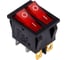 Выключатель клавишный SMARTBUY двойной 250V 16А (6с) ON-OFF красный с подсветкой SBE-16-S33r 1