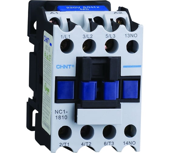 Контактор CHINT NC1-1810Z 18А DC220В 1НО (R) 221620