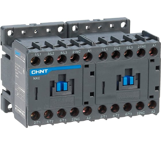 Контактор CHINT NXC-06M10/N реверсивный 3P 6А AC110B (50/60Гц) 1НО (R) 836621