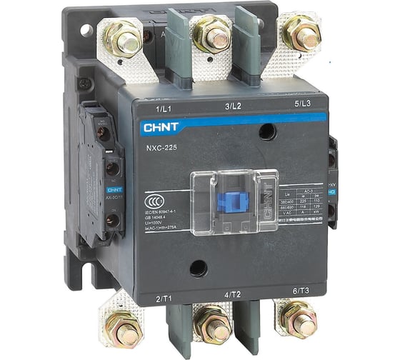 Контактор CHINT NXC-225 3P 225A AC380B (50/60Гц) 2НО+2НЗ (R) 925263