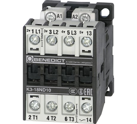 Трехполюсный контактор Benedict K3-18ND10 230 PN75690