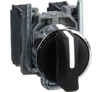 Переключатель Systeme Electric XB4 1-0-2 с возвратом в 0 черный 2НО SE XB4BD53