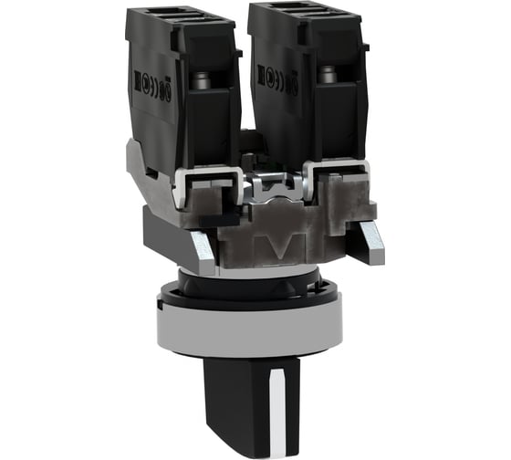 Переключатель Systeme Electric XB4 1-0-2 с возвратом в 0 черный 2НО SE XB4BD53