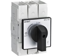 Выключатель-разъединитель CHINT NF2-100/3HB дверного монтажа, черная прямая ручка (R) 324141