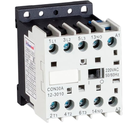 Контактор миниатюрный ELCOMTECH CON30A-12-3010-220AC 12A 1NO 1NC 220VAC УТ-00046263
