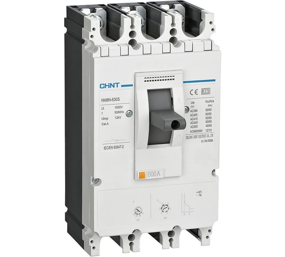 Автоматический выключатель защиты двигателя CHINT NM8N-630S M 315А 50кА 3P (R) 269524