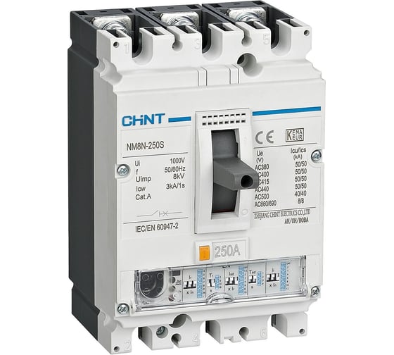 Автоматический выключатель защиты двигателя CHINT NM8N-800R ENM 630А 150кА 3P (R) 273097