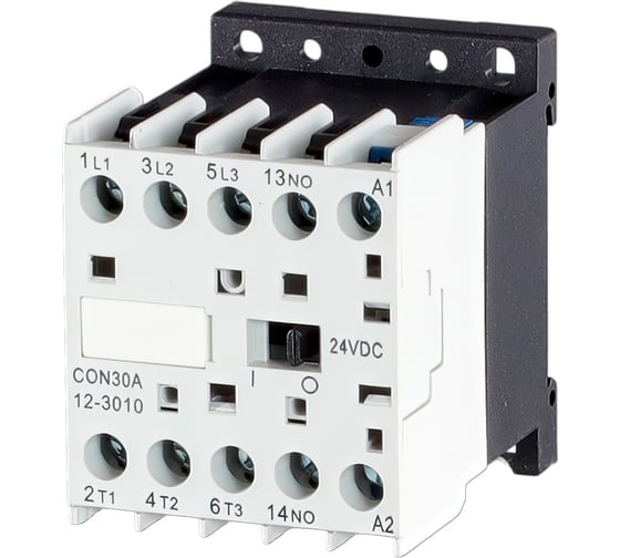 Контактор миниатюрный ELCOMTECH CON30A-12-3010-24DC 12A 1NO 1NC 24VDC УТ-00046269