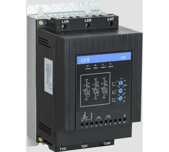Устройство плавного пуска ONI SFB 3Ф 380В 18кВт 37A Uупр 110-220В Modbus SFB-33-18-A-10 1