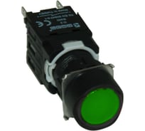Нажимная кнопка Emas, возвратная, круглая, зеленая 2НО D101YDY