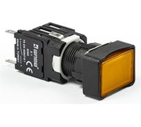 Нажимная кнопка Emas, возвратная, прямоугольная, жёлтая 1НО D100DDS