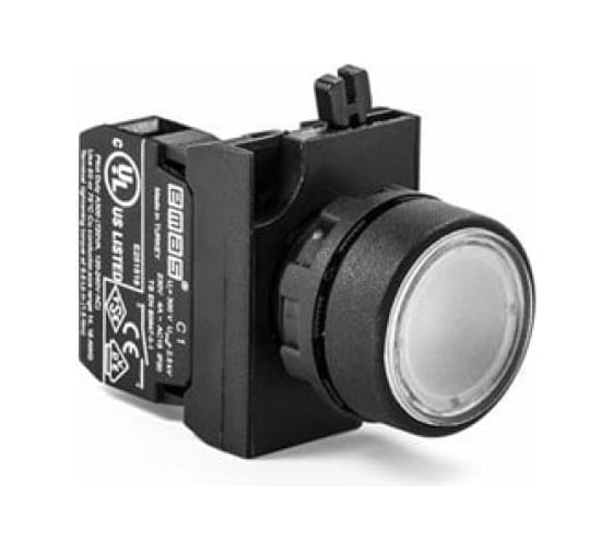 Кнопка со светодиодной подсветкой Emas белая CP152DB 1