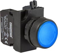 Кнопка со светодиодной подсветкой Emas синяя 1НО+1НЗ CP1M2DM