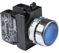 Кнопка со светодиодной подсветкой Emas синяя 2НО CM1M1DM