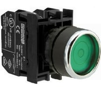 Кнопка с фиксацией Emas зеленая 1НЗ B200FY