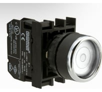 Кнопка с фиксацией и светодиодной подсветкой Emas белая 1HO B150FB