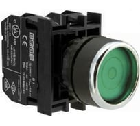 Кнопка с фиксацией и светодиодной подсветкой Emas зеленая 1НО B1Y0FY