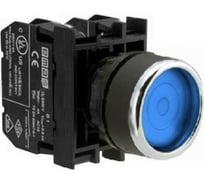 Кнопка с фиксацией и светодиодной подсветкой Emas синяя 1НО B1M0FM