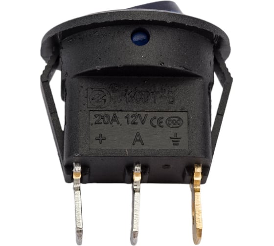 Круглая клавиша Nord-Yada 12V 20А синяя с подсветкой (3контакта) ON-OFF (2шт в упаковке) 905480
