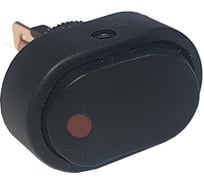 Овальная клавиша Nord-Yada 12V 30А с красной LED подсветкой (3контакта) ON-OFF (2шт в упаковке) 905934