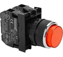 Кнопка Emas выступающая, красная, с подсветкой 1НО+1НЗ B162HK