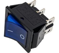 Клавиша Nord-Yada 250V 15А синяя с подсветкой (6контактов) ON-OFF (2шт в упаковке) 905457