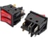 Двойная клавиша Nord-Yada 250V 16А красная с подсветкой (6контактов) ON- OFF 905448 1
