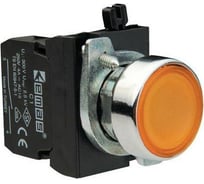 Нажимная кнопка Emas круглая, желтая 1НЗ CM200DS