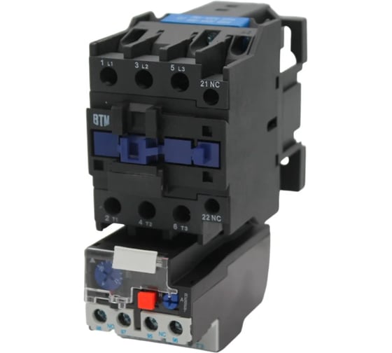 Контактор электромагнитный ВТМ КМН-23221-32А-110АС-(1р)-РТЛ1023-2(23,0-32,0А)-УХЛ4-В- ВТМ00063856