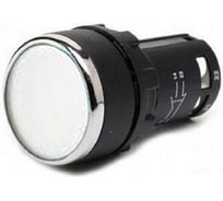 Нажимная кнопка Emas моноблочная, 22 мм, IP 40, 1НО белая MB100DB