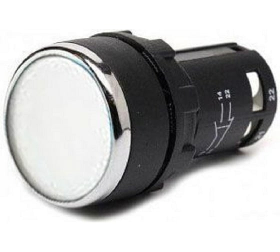 Нажимная кнопка Emas моноблочная, белая, 22 мм, IP 40, 1НО+1НО MB101DB 1
