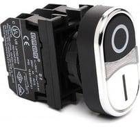 Сдвоенная кнопка Emas черно-белая 1НО B100K20HB