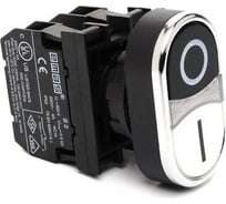 Сдвоенная кнопка Emas черно-белая 1НО+1НЗ B102K20HB10