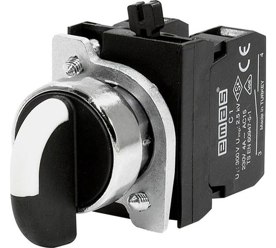 Переключатель Emas 2-0-1 с фиксацией в 1 положении, 2НО CM101S31 1