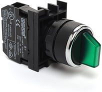 Переключатель Emas 2-0-1, без фиксации, зеленый, 250 В AC, 4 А, без блок-контакта B100SL32Y