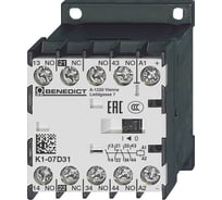 Четырехполюсный миниконтактор-реле Benedict K1-07D31= 24 PN40003